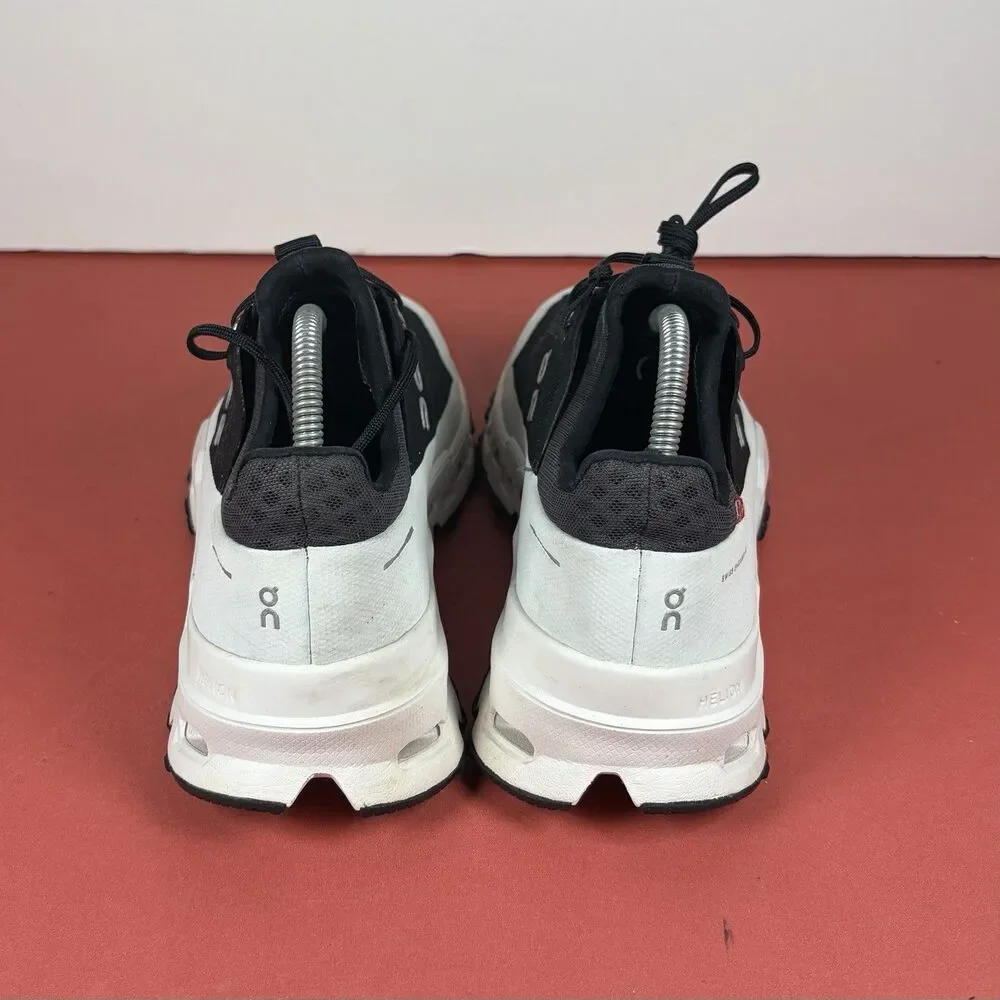 On CloudUltra Trail Running Shoes Sneakers Black White Womens Sz 8 Comfort